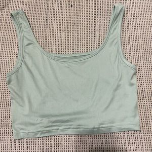 green crop top